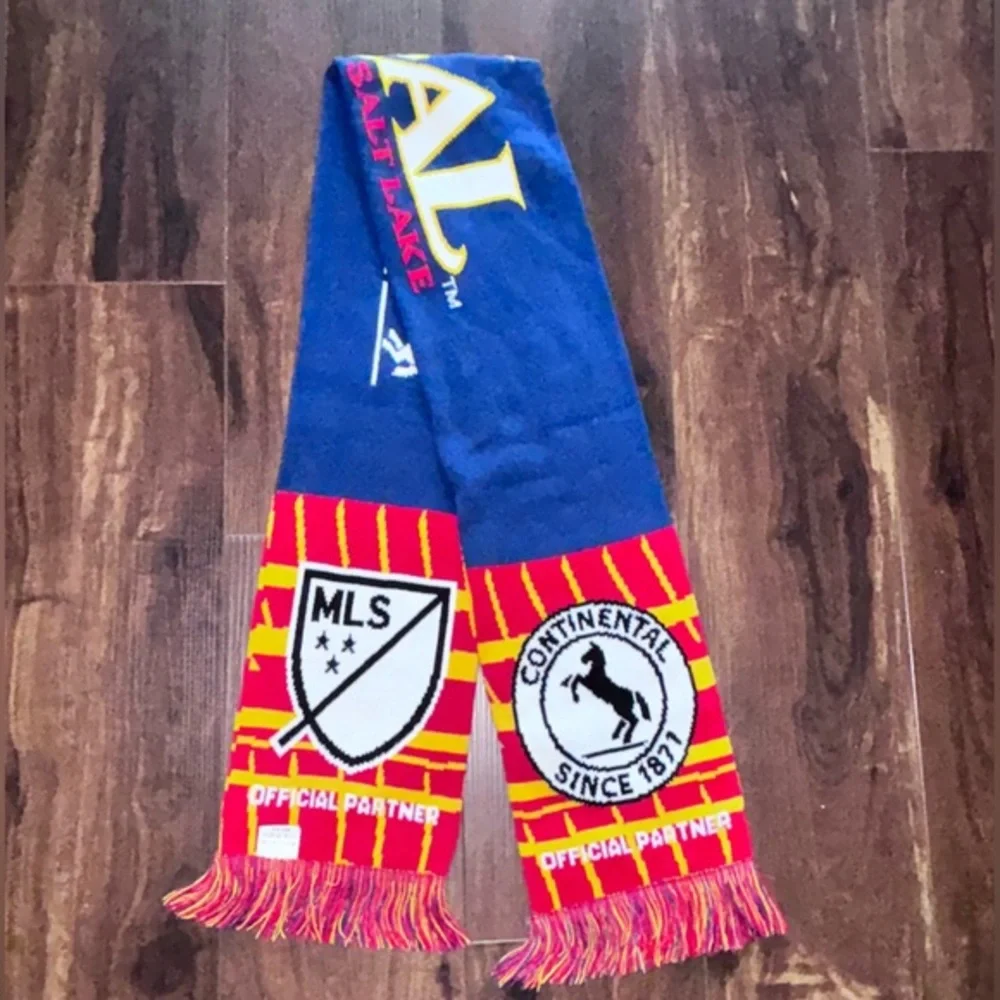 Real Salt Lake Fringed Winter Scarf Wide Double Sided
